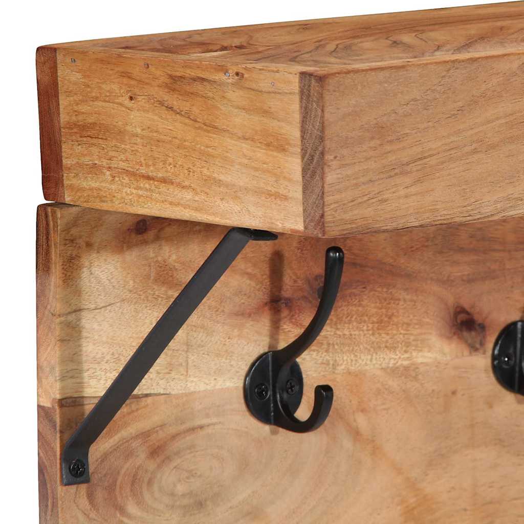 Coat Rack With Shelf Brown 73 X 19 X 23 Cm