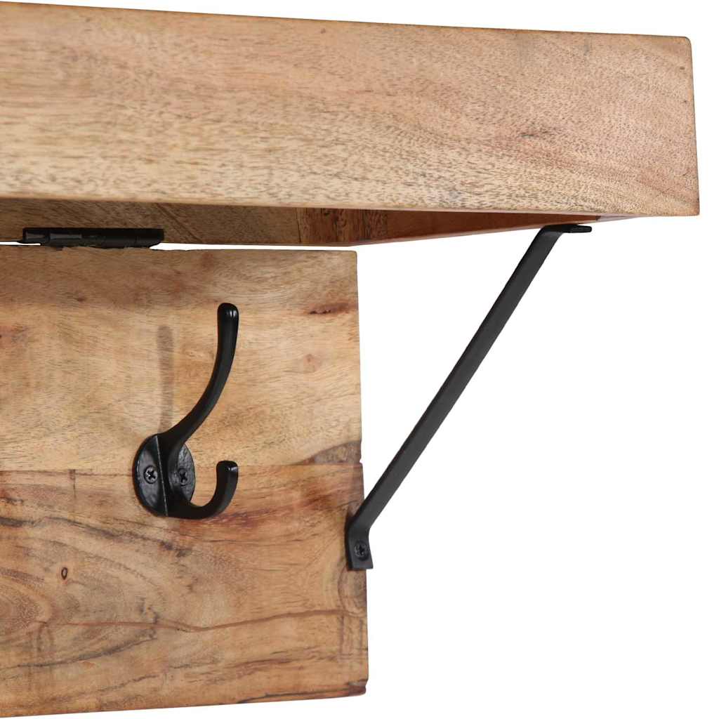 Coat Rack With Shelf Brown 73 X 19 X 23 Cm