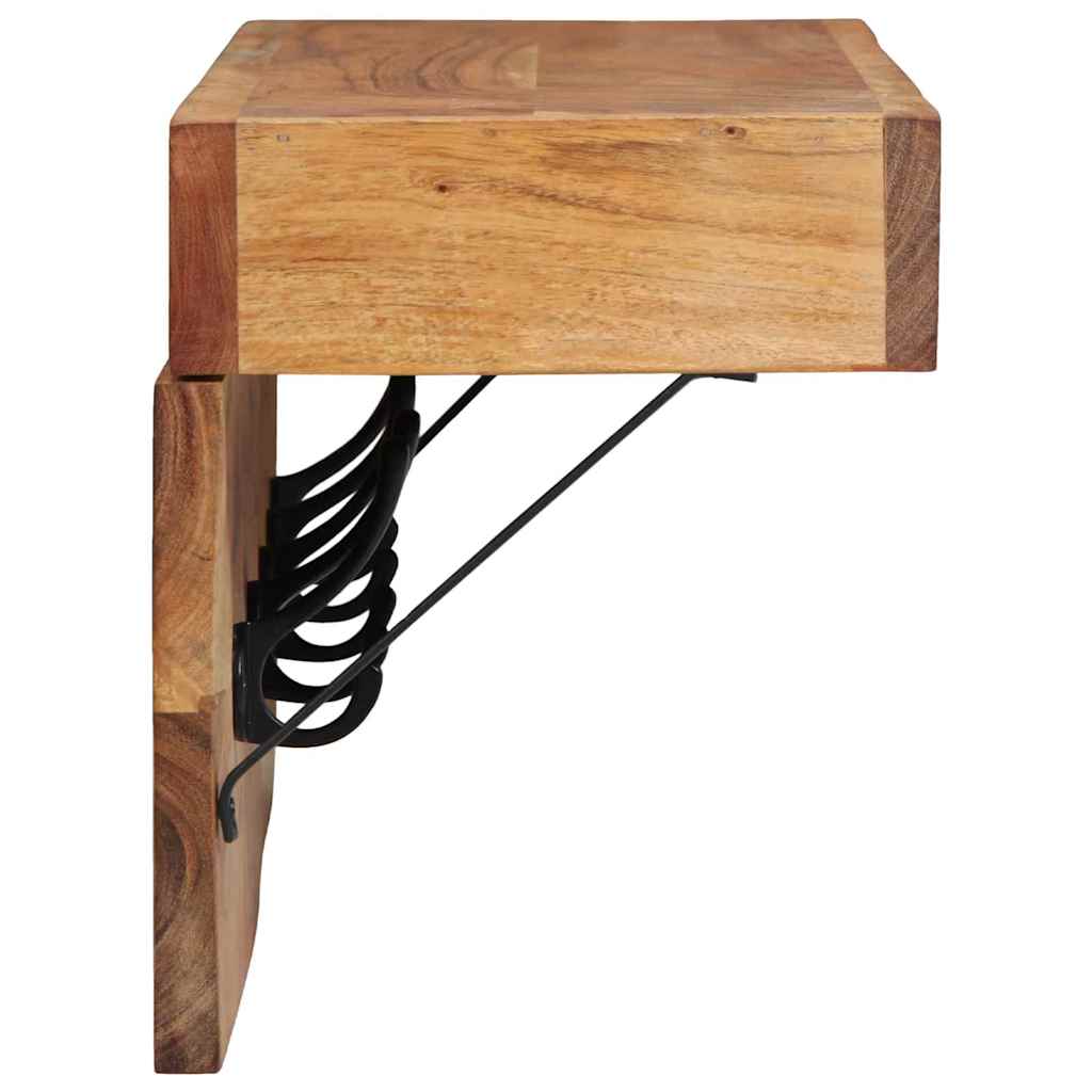 Coat Rack With Shelf Brown 73 X 19 X 23 Cm