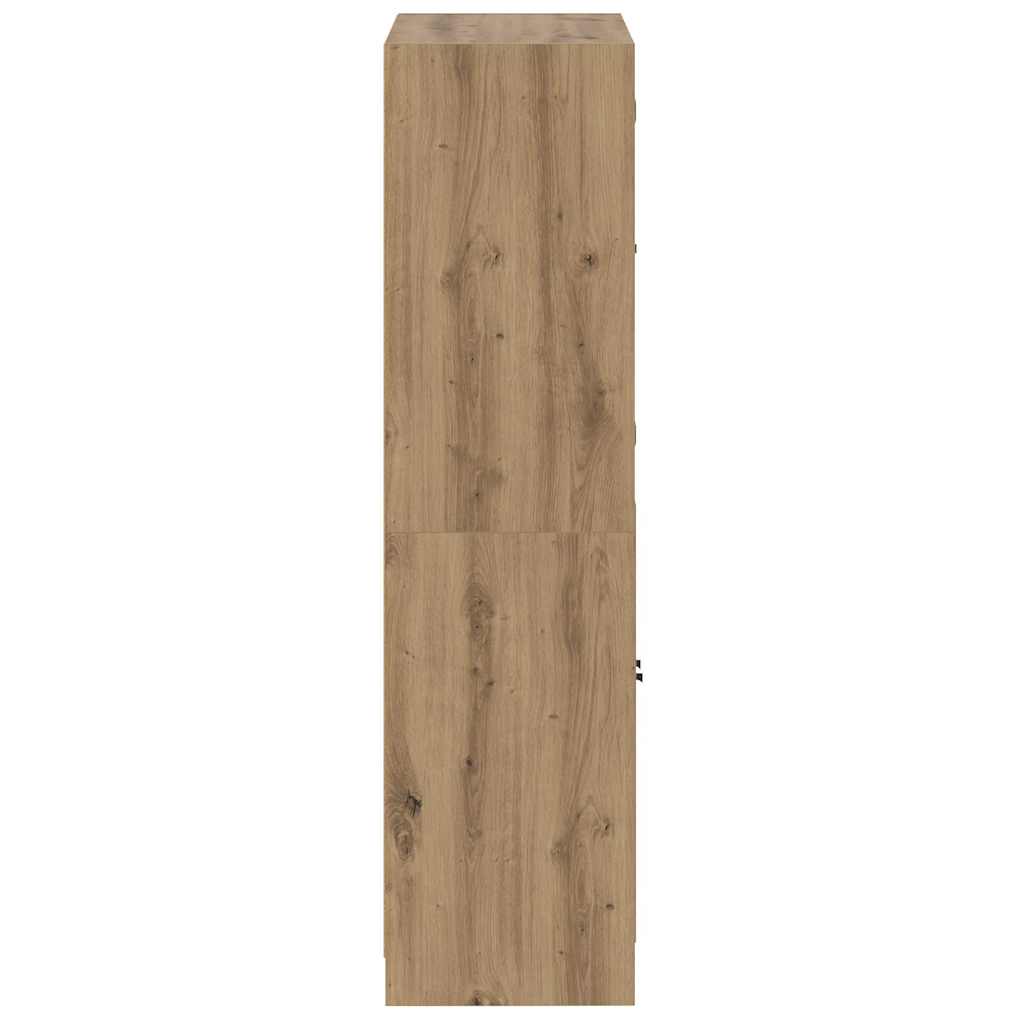 Highboard With Doors 68X37X142 Cm Engineered Wood