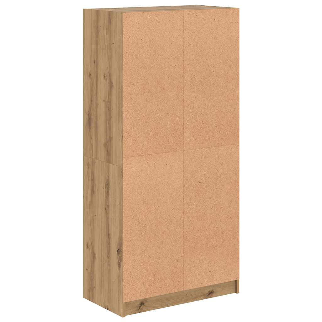 Highboard With Doors 68X37X142 Cm Engineered Wood