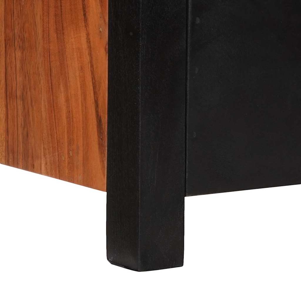 Media Storage Cabinet Brown 110 X 30 40 Cm Solid Acacia Wood 110 X 30 X 40 Cm 11
