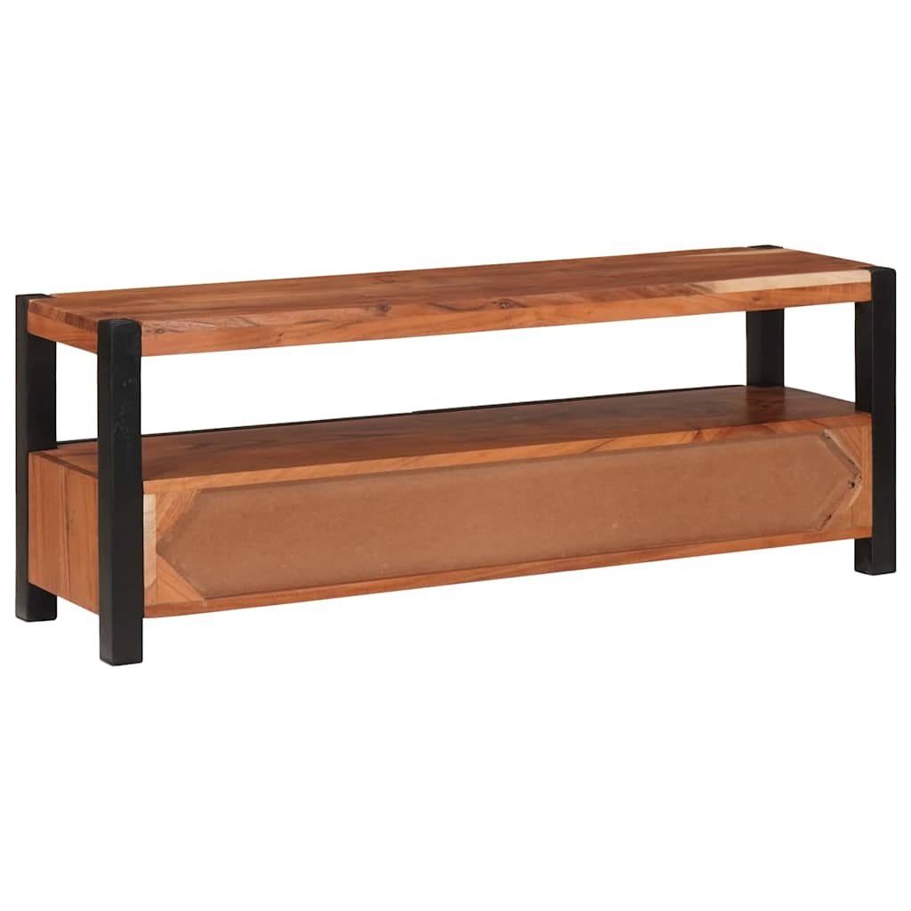 Media Storage Cabinet Brown 110 X 30 40 Cm Solid Acacia Wood 110 X 30 X 40 Cm 11
