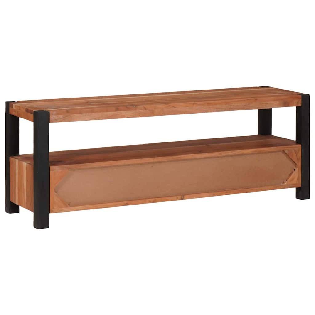Tv Cabinet With Drawer Brown 110 X 30 X 40 Cm Solid Acacia Wood