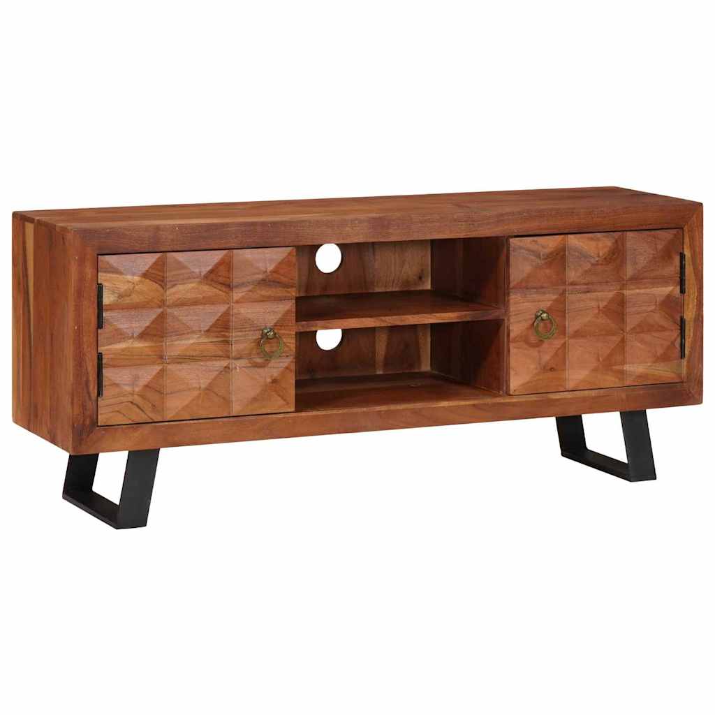 Tv Cabinet Honey Brown Solid Acacia Wood
