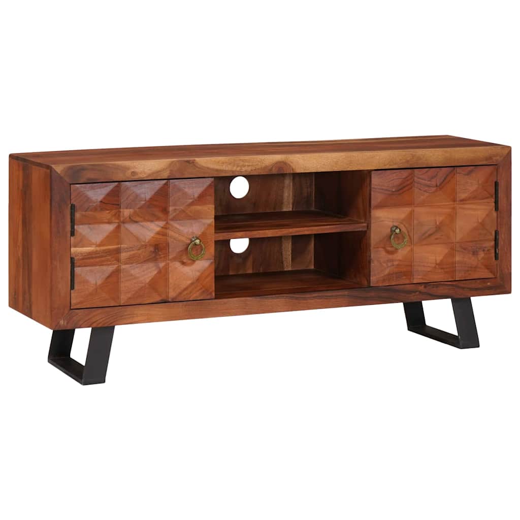 Tv Cabinet Honey Brown Solid Acacia Wood