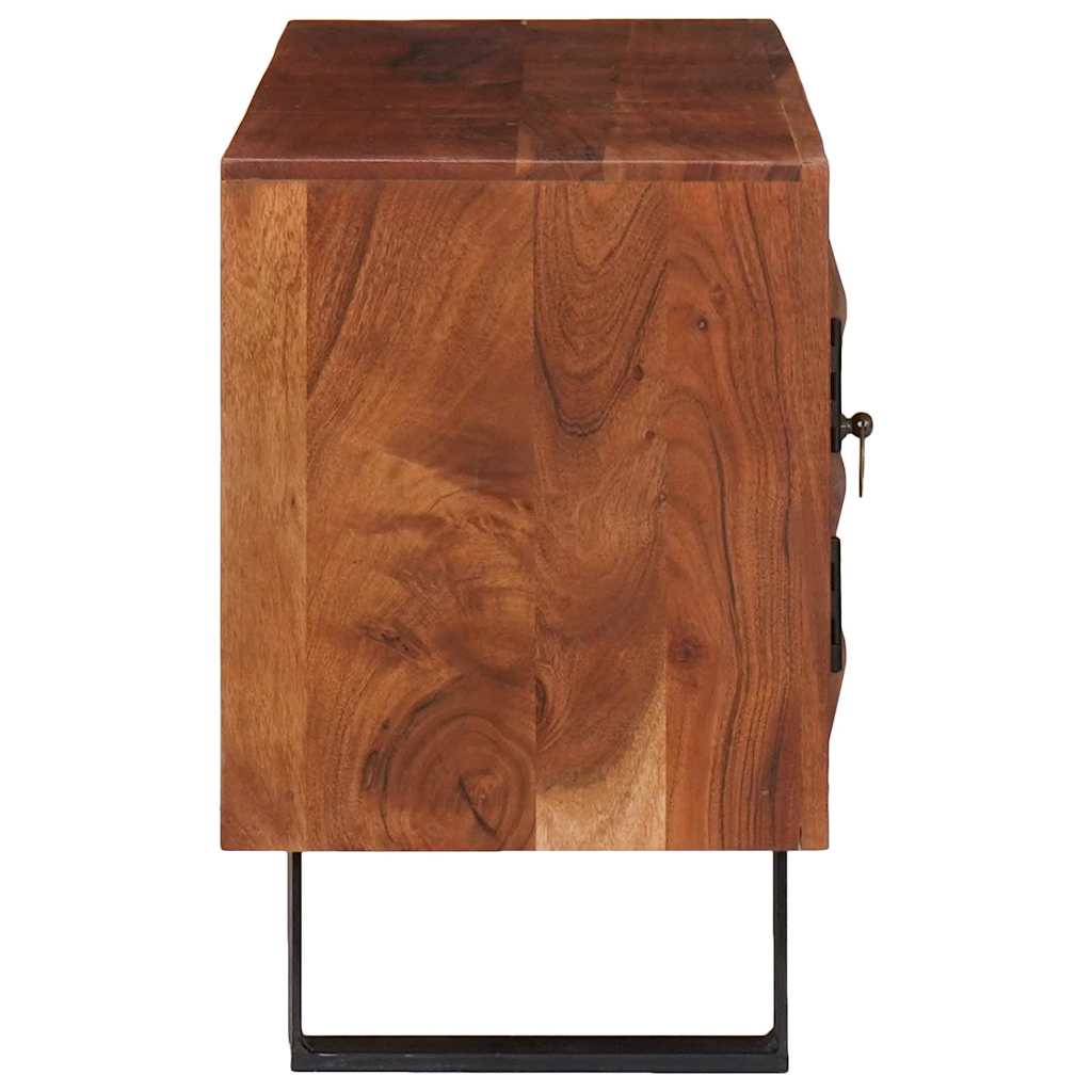 Tv Cabinet Honey Brown Solid Acacia Wood