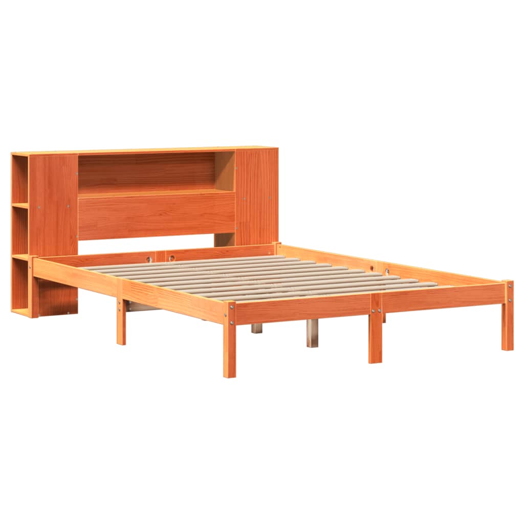 Bookcase Bed Without Mattress Solid Wood Pine