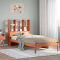 Bookcase Bed Without Mattress Solid Wood Pine