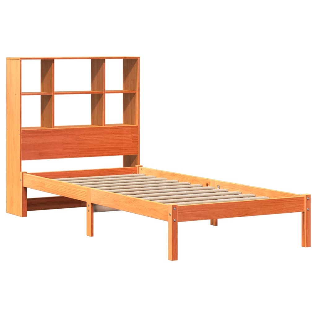 Bookcase Bed Without Mattress Solid Wood Pine