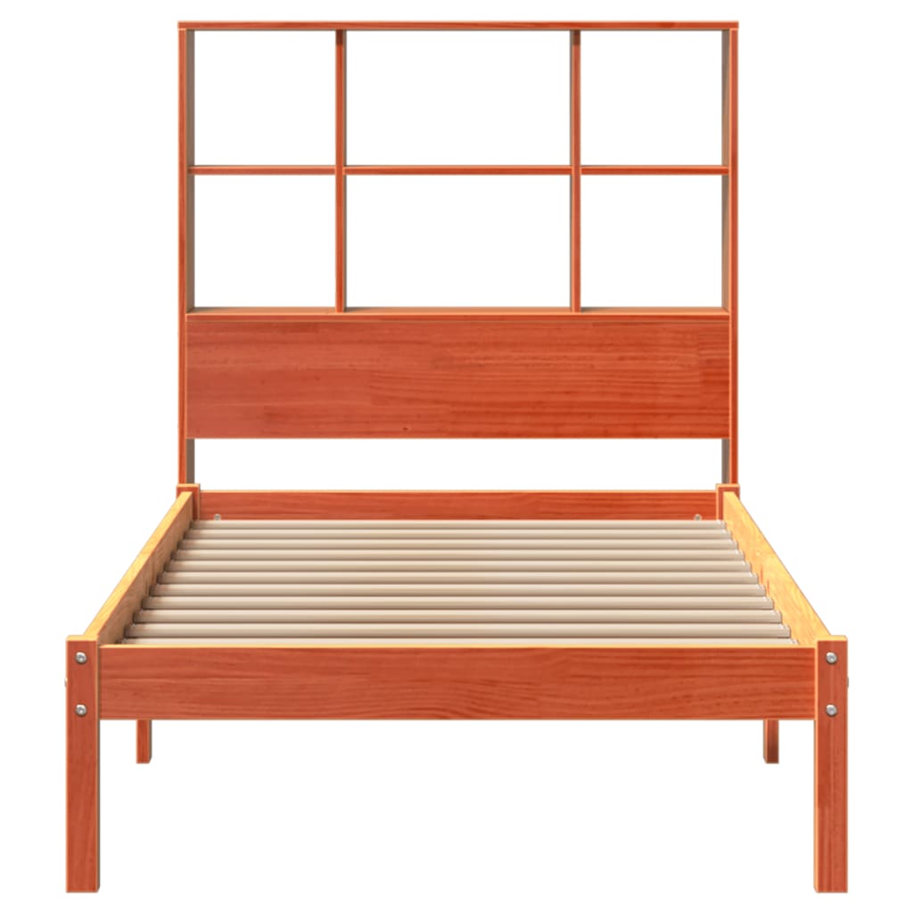 Bookcase Bed Without Mattress Solid Wood Pine
