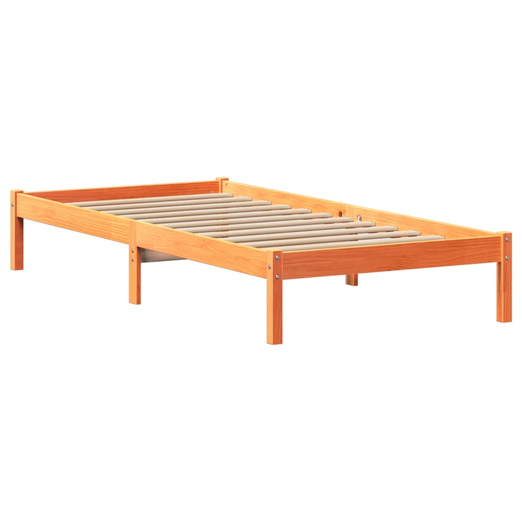 Bookcase Bed Without Mattress Solid Wood Pine