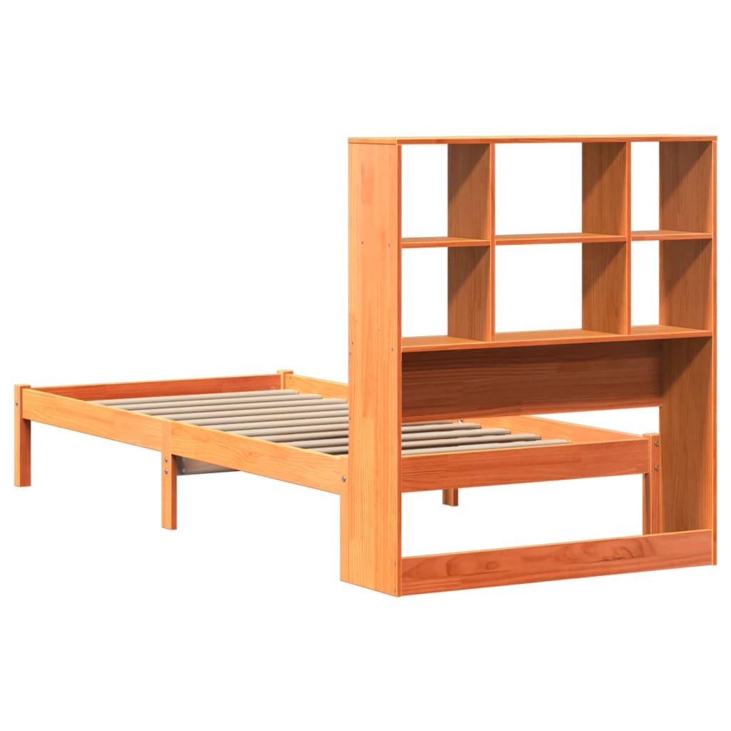 Bookcase Bed Without Mattress Solid Wood Pine