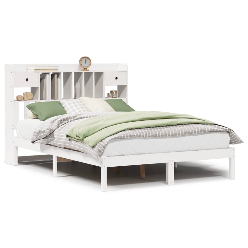 Bookcase Bed Without Mattress Solid Wood Pine