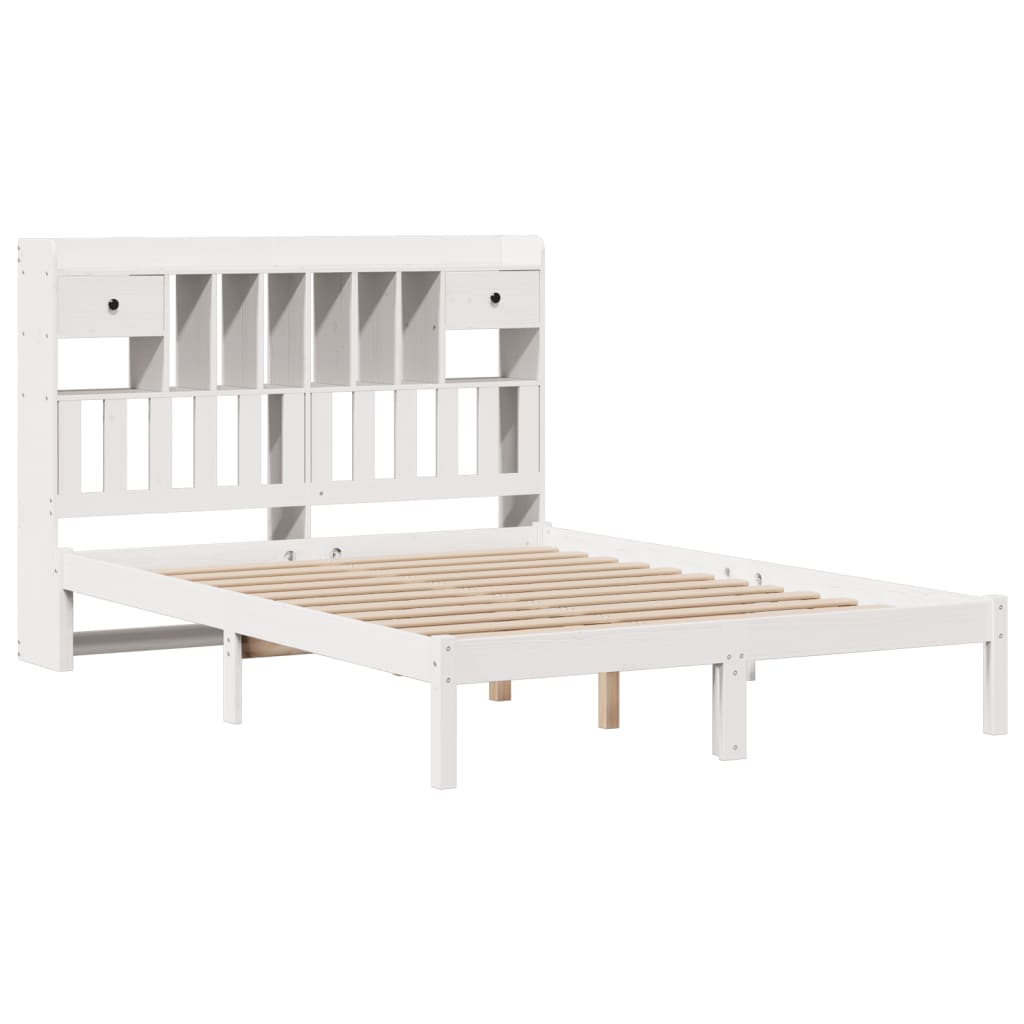 Bookcase Bed Without Mattress Solid Wood Pine