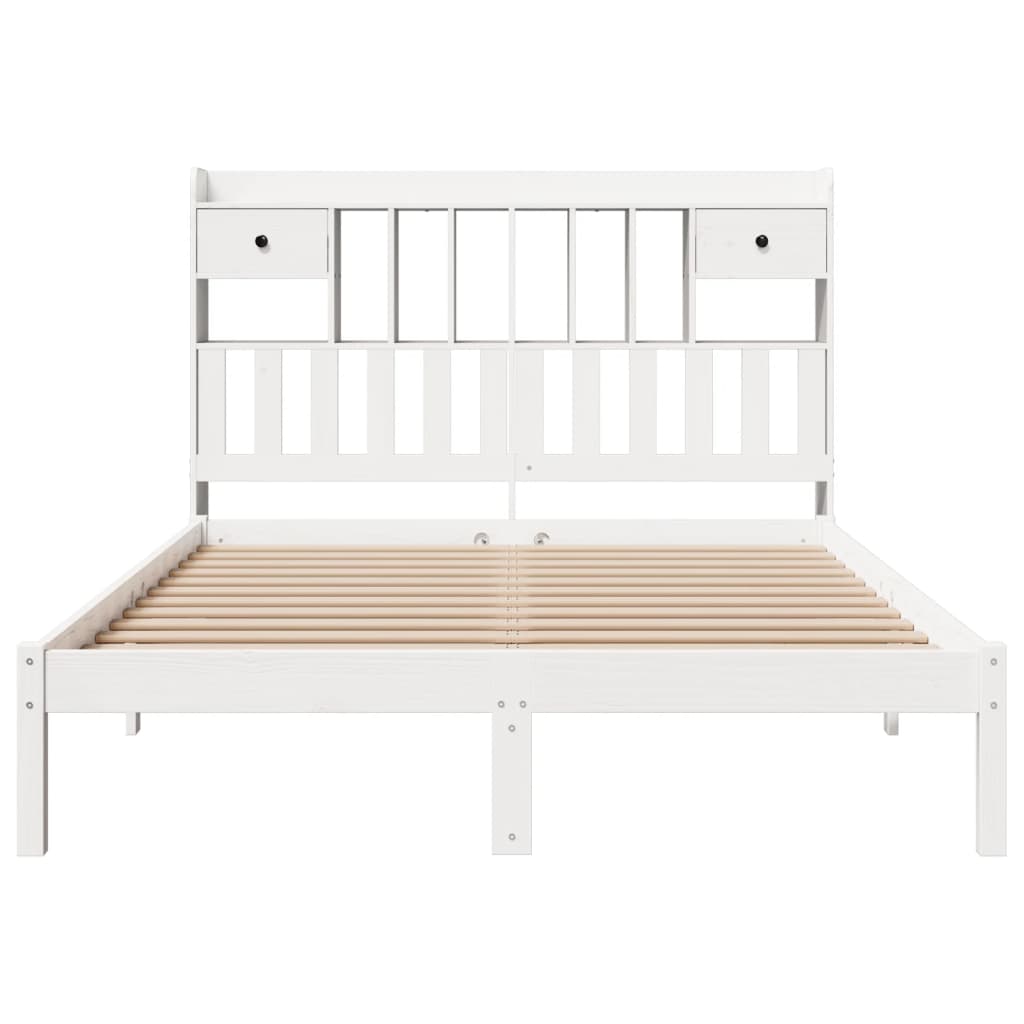 Bookcase Bed Without Mattress Solid Wood Pine