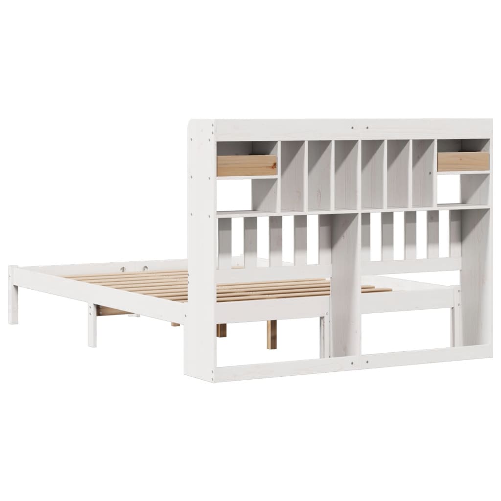 Bookcase Bed Without Mattress Solid Wood Pine