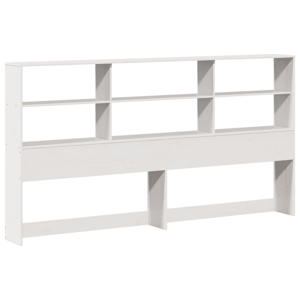Bookcase Bed Without Mattress White 180X200 Cm Super King Solid Wood Pine
