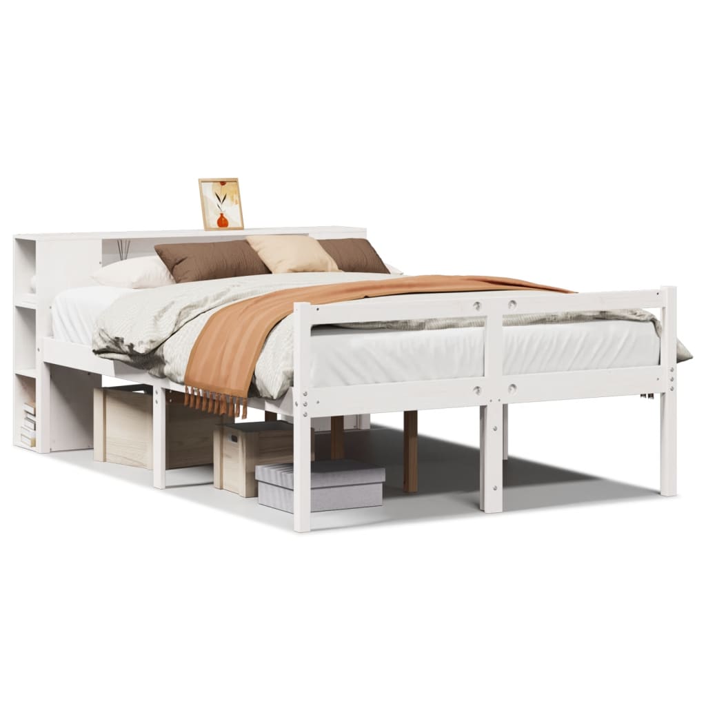 Bookcase Bed Without Mattress Solid Wood Pine