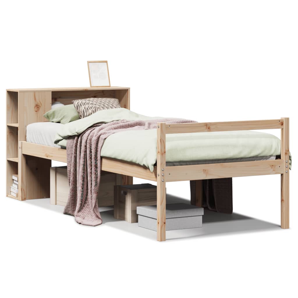 Bookcase Bed Without Mattress Small Single Solid Wood Pine