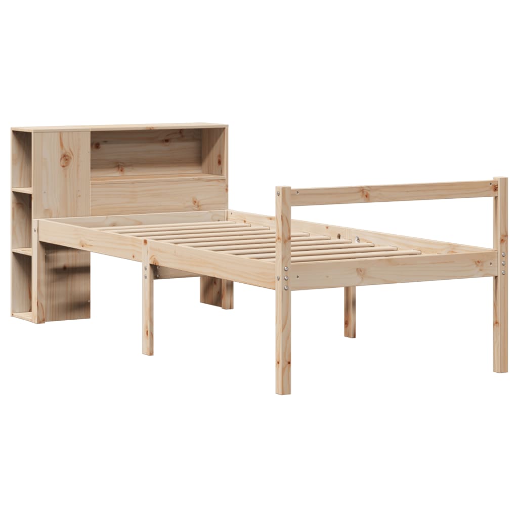 Bookcase Bed Without Mattress Small Single Solid Wood Pine