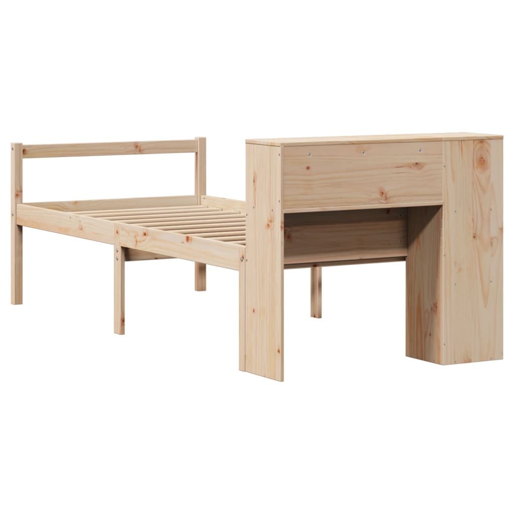 Bookcase Bed Without Mattress Small Single Solid Wood Pine