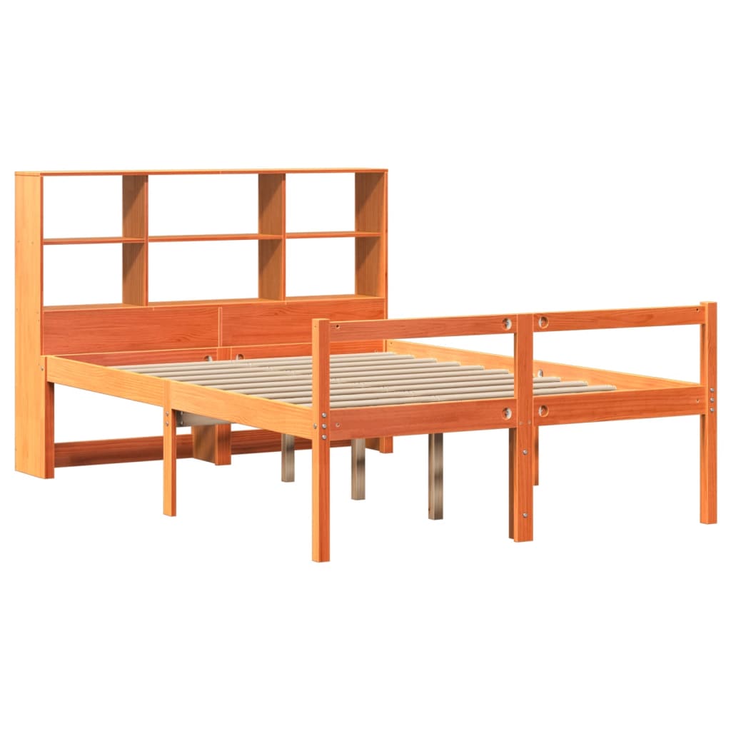 Bookcase Bed Without Mattress Solid Wood