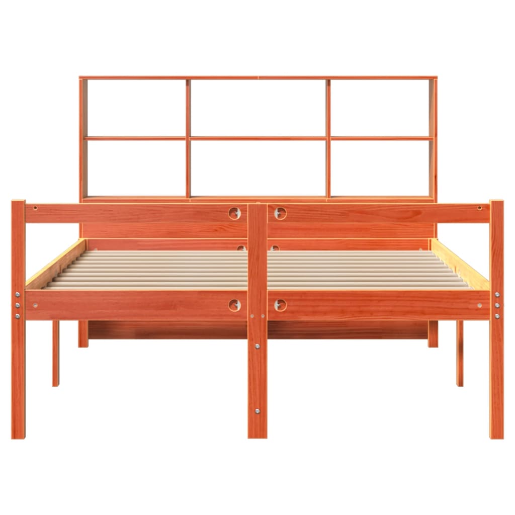 Bookcase Bed Without Mattress Solid Wood
