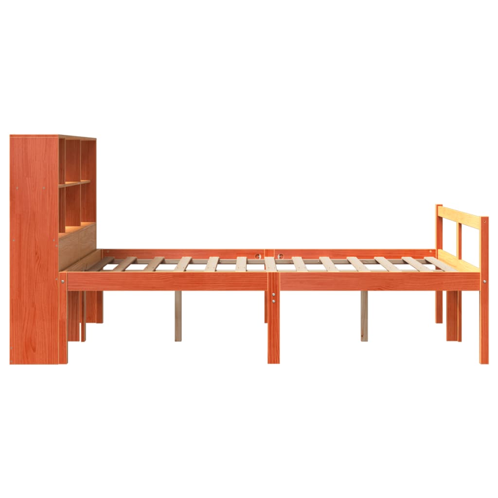 Bookcase Bed Without Mattress Solid Wood
