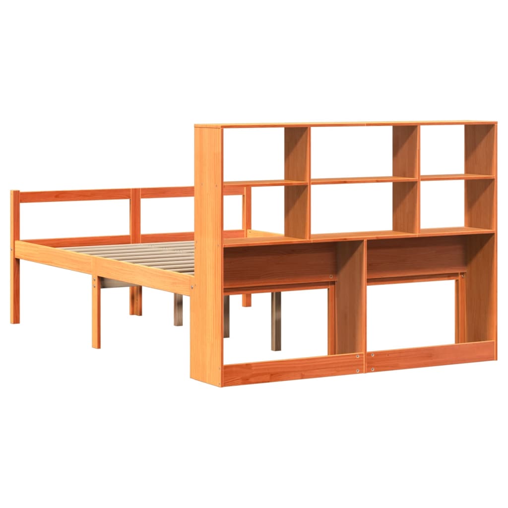 Bookcase Bed Without Mattress Solid Wood