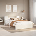 Bookcase Bed Without Mattress White 140X200Cm Solid Wood Pine