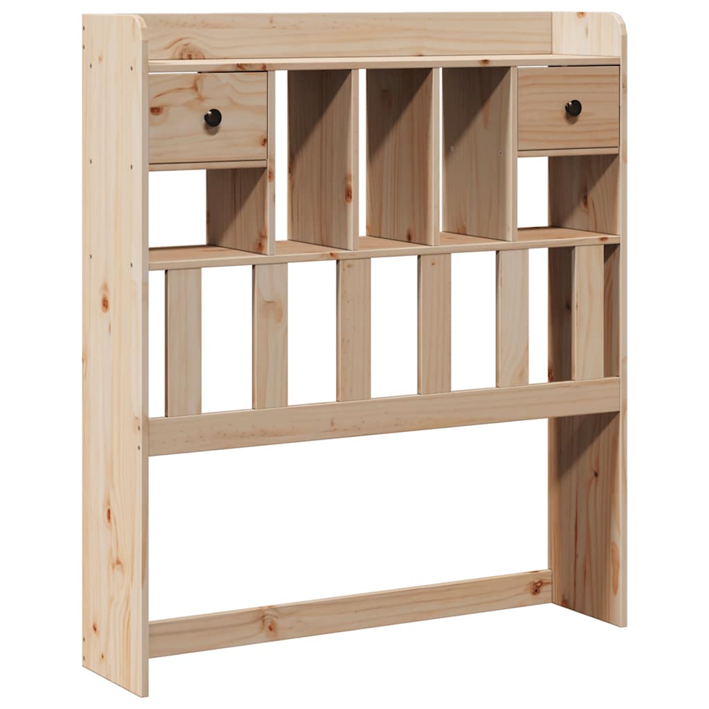 Bed Frame Bookcase Without Mattress 75X190Cm Small Single Solid Wood Pine White