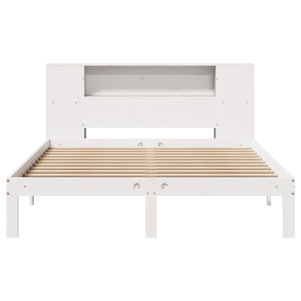 Bookcase Bed Without Mattress King Size Solid Wood Pine