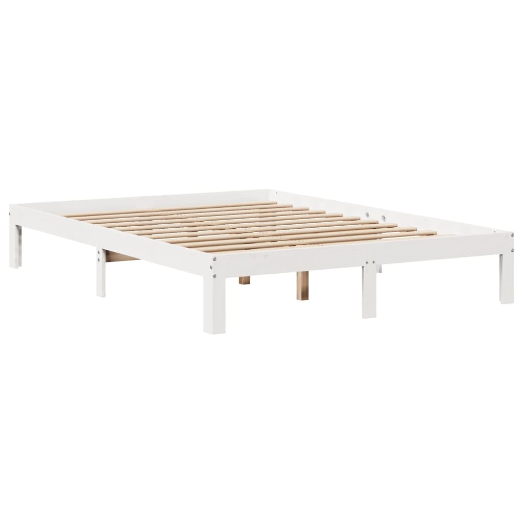 Bookcase Bed Without Mattress King Size Solid Wood Pine