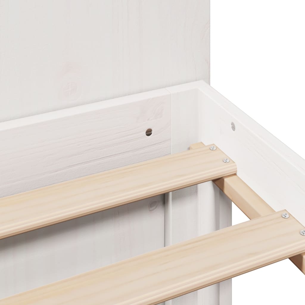 Bookcase Bed Without Mattress King Size Solid Wood Pine