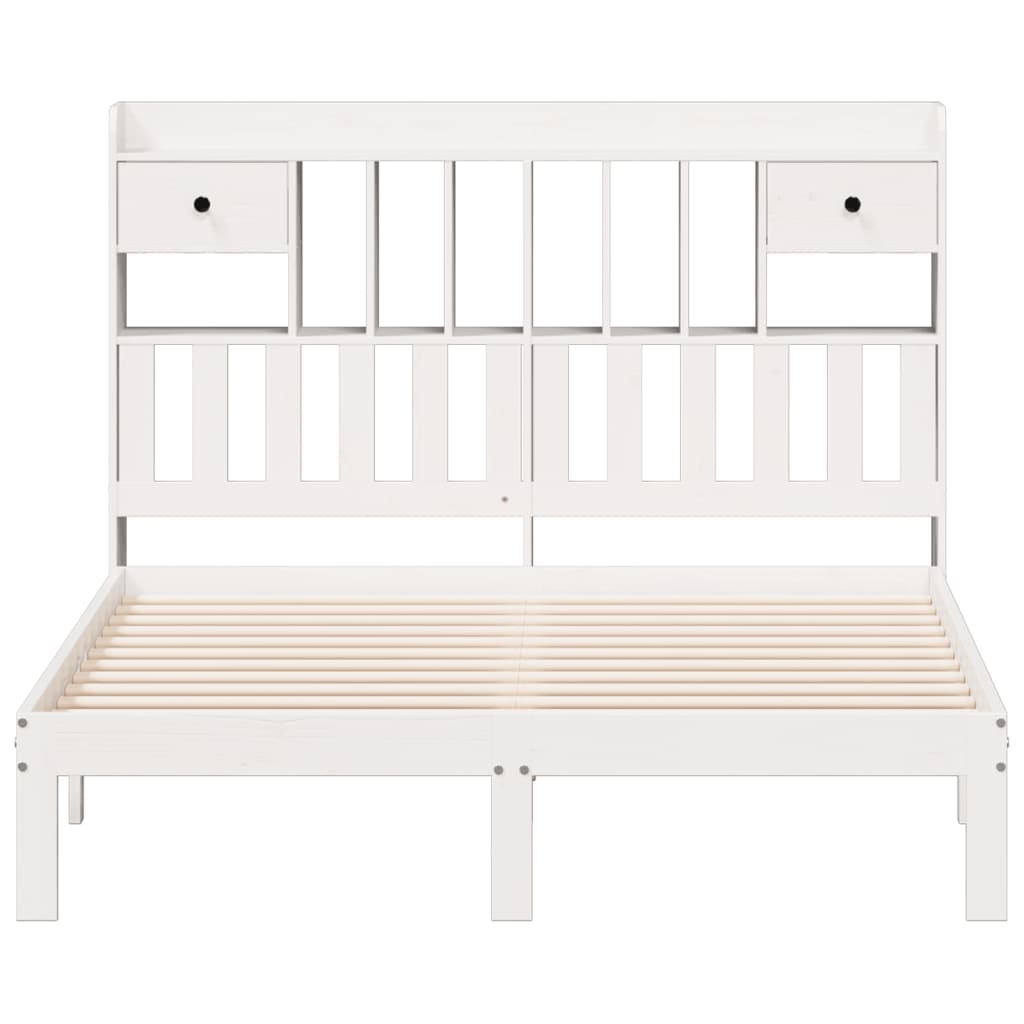 Bookcase Bed Without Mattress 150X200Cm Solid Wood Pine
