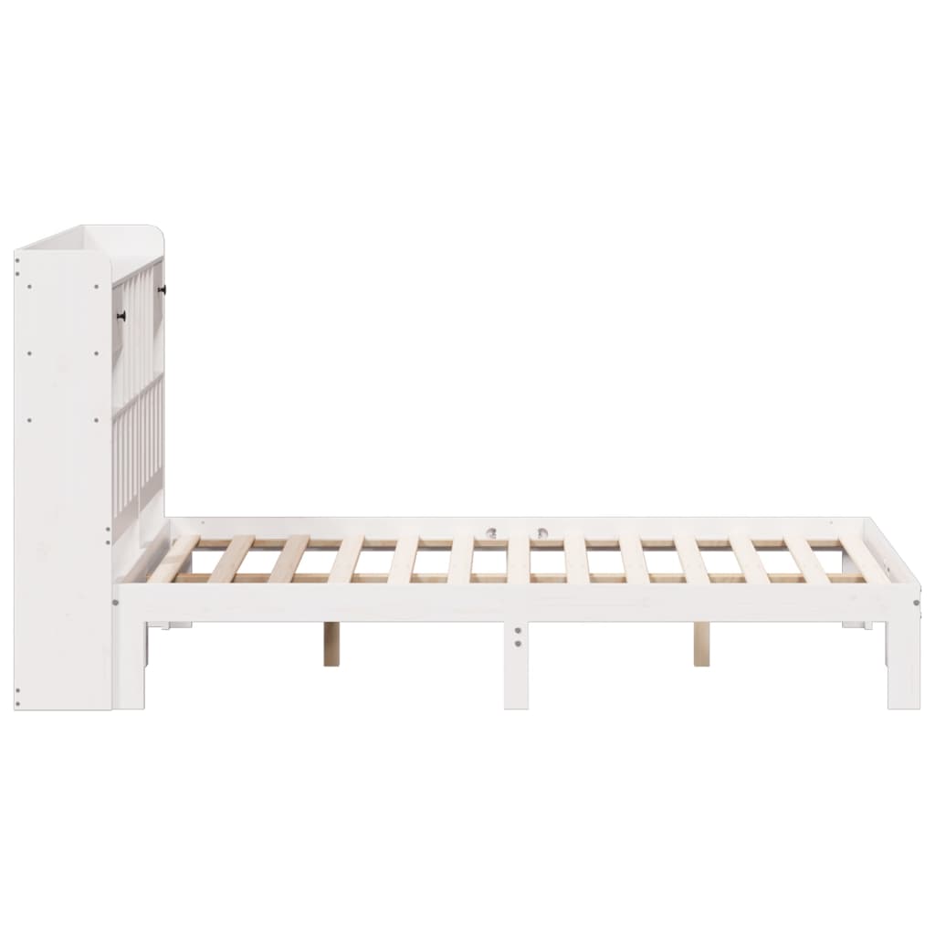 Bookcase Bed Without Mattress 150X200Cm Solid Wood Pine