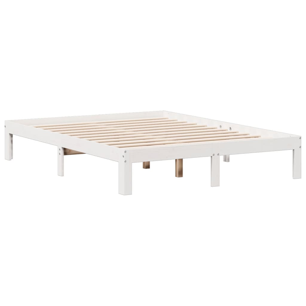 Bookcase Bed Without Mattress 150X200Cm Solid Wood Pine