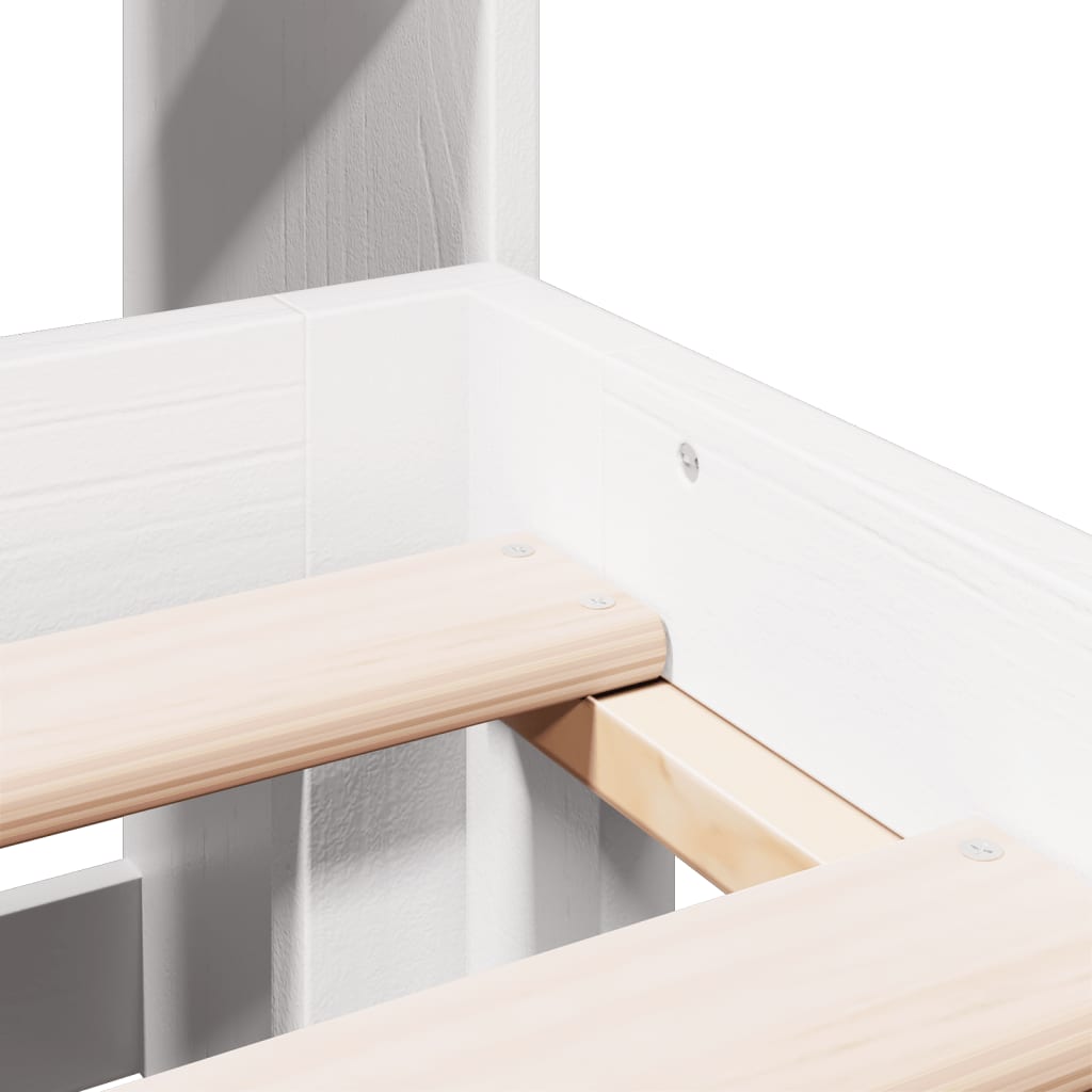 Bookcase Bed Without Mattress 150X200Cm Solid Wood Pine
