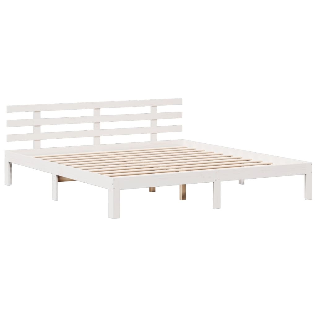 Bookcase Bed Without Mattress Super King Solid Wood Pine