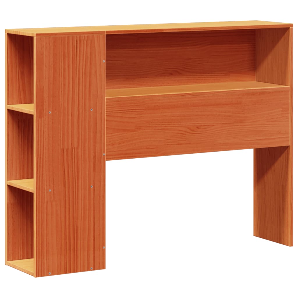 Bed Frame Bookcase Without Mattress Small Single Solid Wood Pine natural white 2