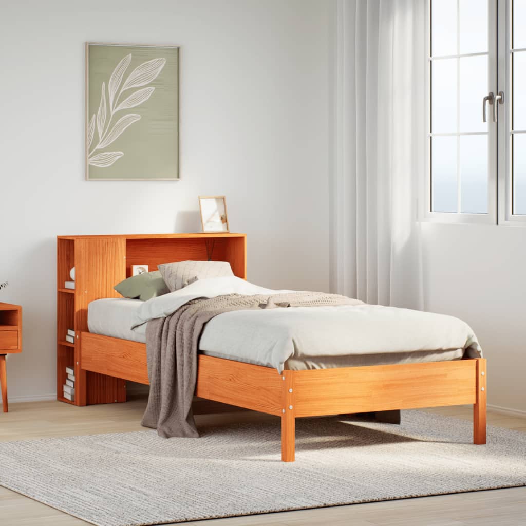 Bookcase Bed Without Mattress Small Single Solid Wood Pine
