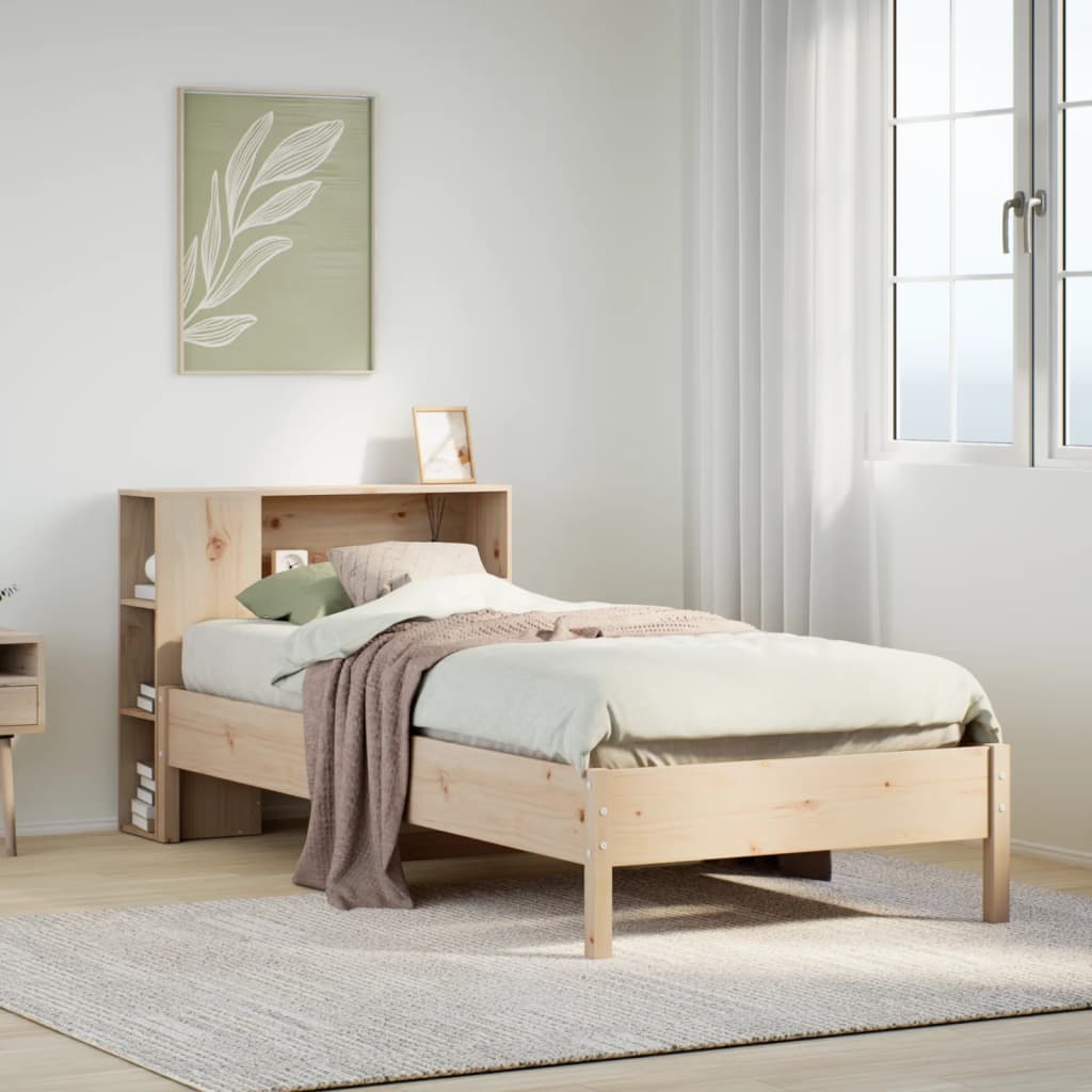 Bookcase Bed Without Mattress Small Single Solid Wood Pine