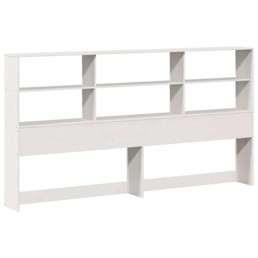 Bed Frame Bookcase Without Mattress 200X200Cm Solid Wood Pine Wax Brown Natural