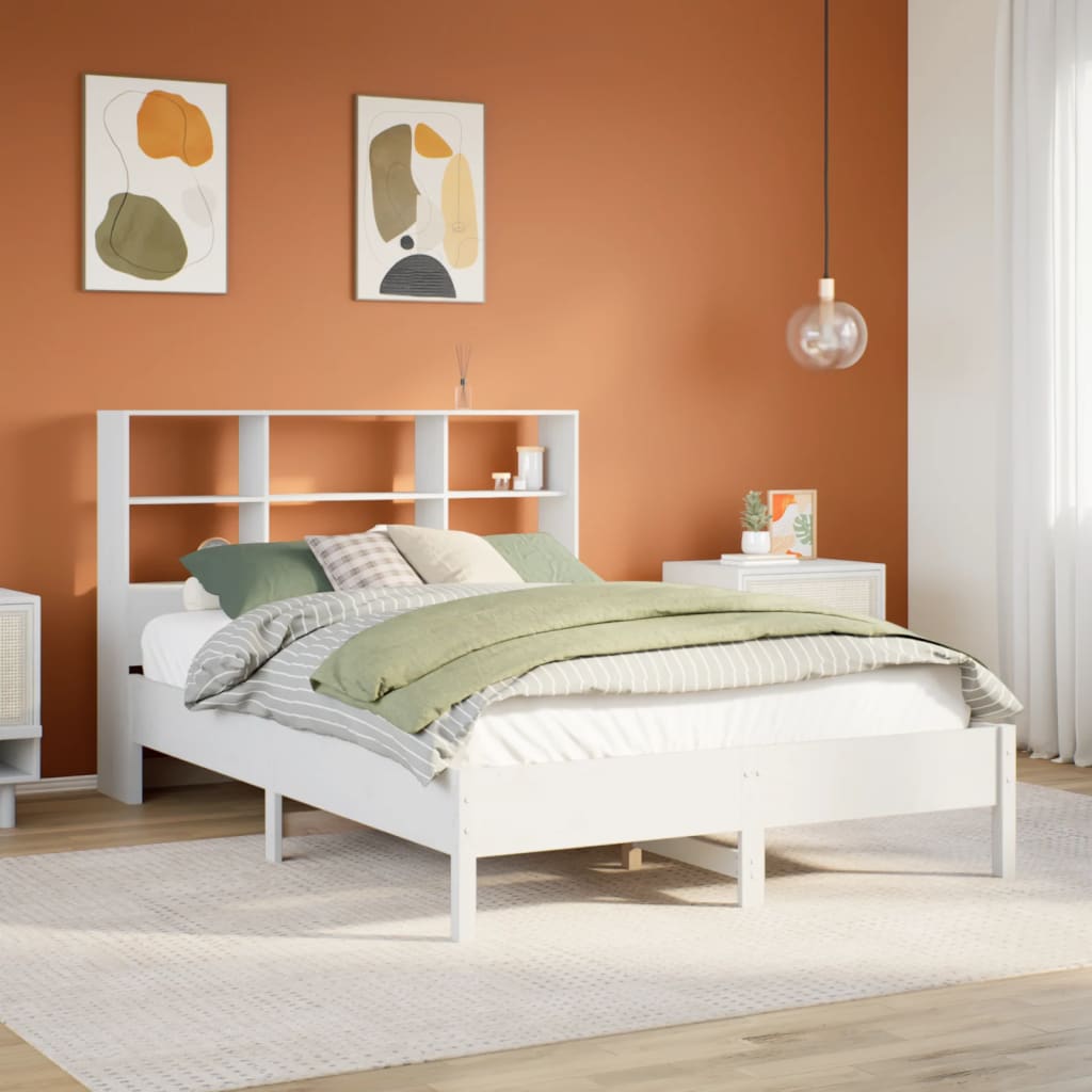 Bookcase Bed Without Mattress 200X200Cm Solid Wood Pine