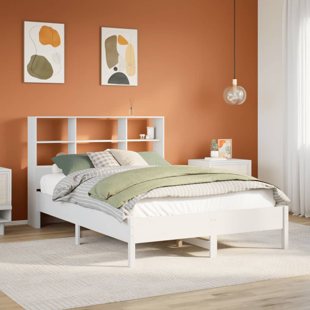 Bookcase Bed Without Mattress 200X200Cm Solid Wood Pine
