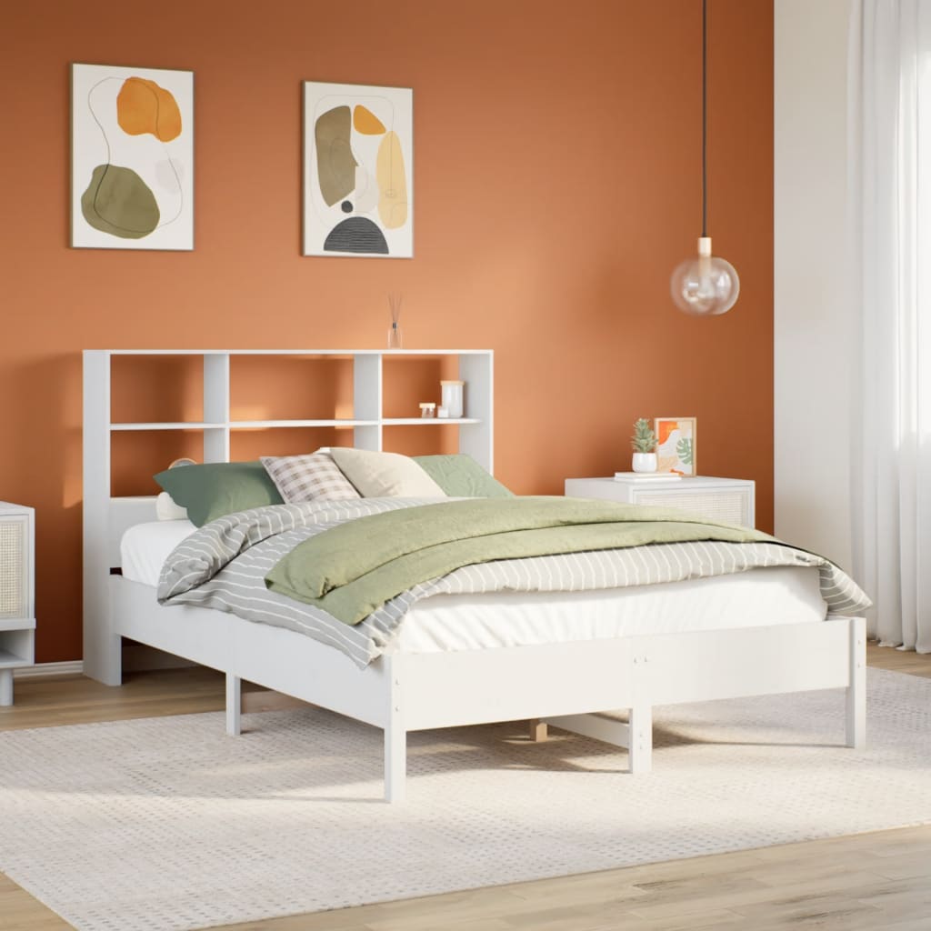 Bookcase Bed Without Mattress 200X200Cm Solid Wood Pine