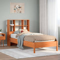 Bookcase Bed Without Mattress 200X200Cm Solid Wood Pine