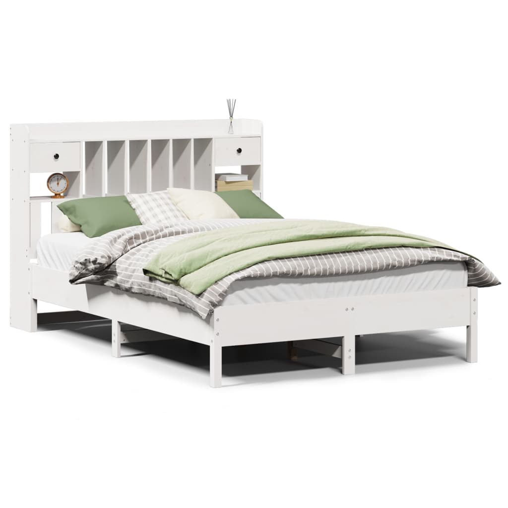 Bookcase Bed Without Mattress Solid Wood Pine