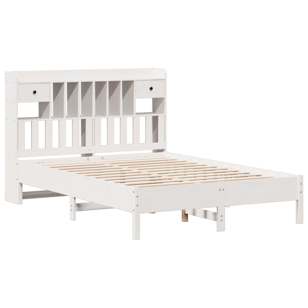 Bookcase Bed Without Mattress Solid Wood Pine